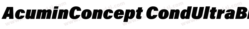 AcuminConcept CondUltraBlack字体转换